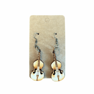 Wooden Bass Earrings