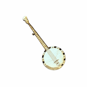 Wooden Banjo Pin