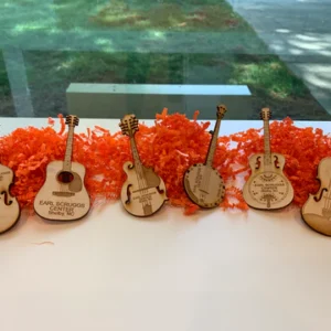 Wooden Instrument Magnets, Set of 6
