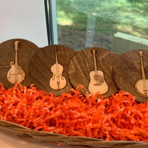 Wooden Instrument Coasters