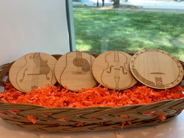 Wooden Instrument Coasters - Image 2