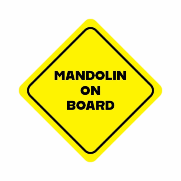 Mandolin On Board Sticker