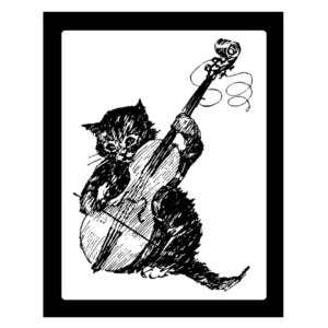 Cat Playing Fiddle Sticker